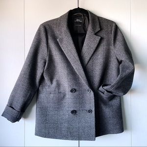 UO Oversized Plaid Blazer